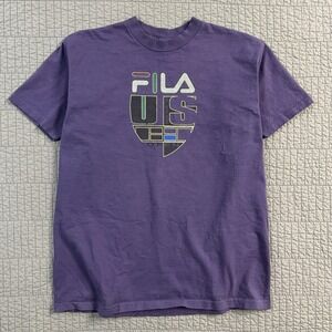 Vtg 90s Fila T Shirt Men Large Purple 1994 US Open Tennis New York Single Stitch